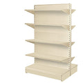 Generic Double Sided Gondola Unit with Pegboard Beige 48x36x60 Inches
