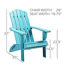 PolyTEAK Folding Adirondack Chair Set of 8 Blue