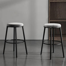 DINBOZ26X Counter Stools Grey Backless Bar Chair Minimalist Bar Restaurant High Legged Chair Wrought Iron Stool Legs Bar Stools(XXL)