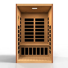 Dynamic Saunas Santiago Elite 2-Person Ultra Low EMF FAR Infrared Sauna Honey Stain Finish