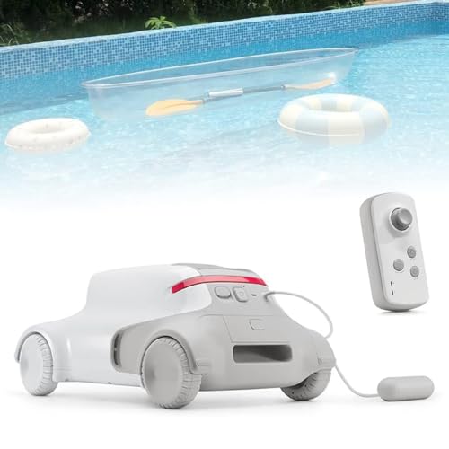GHRERTX Automatic Pool Vacuum Cleaner,Cordless Remote Control Pool Robot Underwater Vacuum Cleaners,Swimming Pool Suction Machine,Lasts 4H and 150㎡,15° Climbing Slope,for Pools