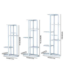 ZOCWJK Plant standPlant Stand 1 Piece Plant Shelves Iron Potted Flowers Plant Stand Rack Multiple Flower Pot Holder Shelf r Outdoor Planter Display Organizer Plant Shelf,White-6 pots