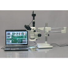 AmScope Digital Trinocular Stereo Zoom Microscope 2X-45X Magnification Clear