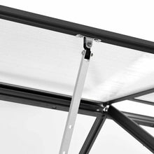DINDING Greenhouse Anthracite Aluminum Polycarbonate in Professional 38.8 Square Feet Adjustable Height Plant House with Drainage for Professional Garden Utility