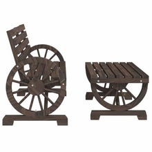 FDSAQOPT 2 Piece Patio Lounge Set Solid Wood Fir