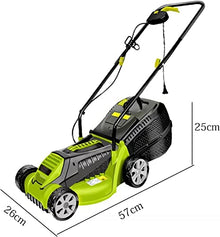 12-Inch Electric Lawn Mower Corded Electric Walk-Behind Push Mower Portable Outdoor Corded Electric Lawn Mower