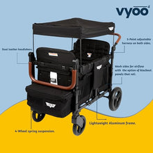 Keenz VYOO Stroller Wagon with Canopy Black