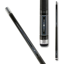 KATANA KAT16 Pool Cue Black Stained with Colorful Inlays - 19oz
