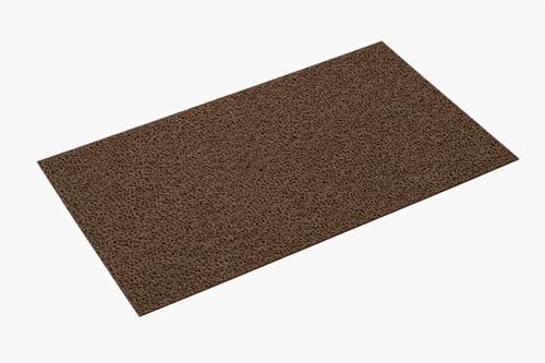 Commercial Drainage Spaghetti Mat – Heavy Duty Vinyl Loop Coil Mat for Pool Decks, Locker Rooms, Showers & Entryways – Non-Slip Drain-Through Design (Brown, 4’ x 60’)