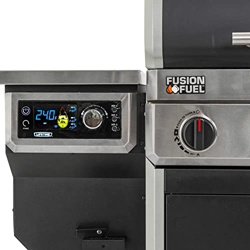 Lifetime Gas Grill and Wood Pellet Smoker Combo with WiFi and Bluetooth Control Black & Silver
