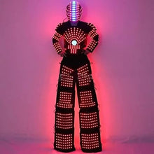 Gracecolorlife LED Robot Suit Costume with High Heel Stilts & Helmet XL Black