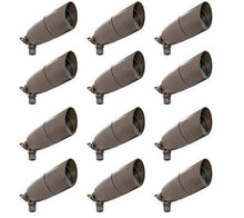 Westgate Waterproof Landscape Light LED Spotlight Adjustable Directional Security Lighting for Patio Deck Yard Garden Pathway Pool Area - MR16 Bulb Included (12, Bronze)