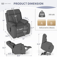 Power Lift Recliner Chair with Remote Control, Compact Electric Recliner