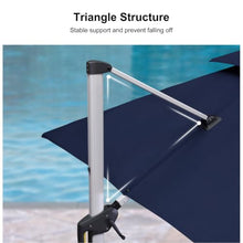 OROTLECT 132" Square Cantilever Umbrella With Base,Navy
