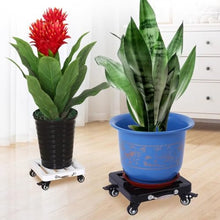 SDVantage Movable Flower Pot Stand Square Flower Pot Mover Planter Pallet Dolly with Wheels,Iron Wrought Rolling Plant Stand Heavy-Duty Plant Dolly Roller Base,White-40Cm