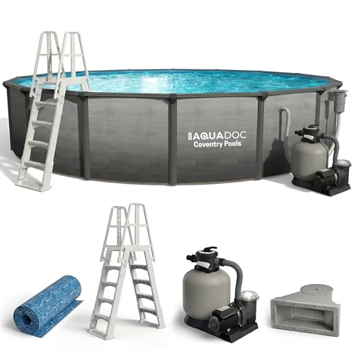 AquaDoc Coventry Round Steel Wall Above Ground Pool Kit 18' x 52"