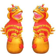 Inflatable Lion Chinese New Year Inflatables Chinese Lunar New Year Blow Up Decor for Spring Festival Yard Porch Lawn Decor(4M)