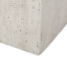 Christopher Knight Home Vanessa Outdoor Modern Large Cast Stone Square Planters (Set of 2), White