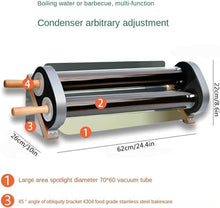 Portable Solar Oven, Dual Tube Solar Sun Cooker, with 2 Vacuum Tube, 360° Vacuum Concentrating Heating,for Camping Outdoors Cooking Camping or Hiking,5 Users