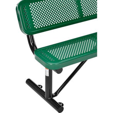 Global Industrial 4'L Heavy Duty Outdoor Steel Picnic Bench with Backrest