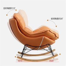 ONMYJFD Technology Fabric Rocking Chair Balcony Toffee Recliner Leisure Lazy Sofa Chair