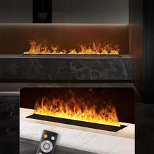 TBLOTYD Decorative Fireplace 3D Water Steam Fireplace, Built-in Electric Fireplace, Atomizing Fireplace with LCD Touch Screen, Remote Control and Timer,CH