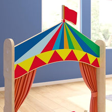 Classroom Essentials Wooden Puppet Theater with Chalkboard Beech