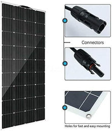 KZZAAO 2000W Solar Panel Flexible Solar Cell 18V ETFE DIY Cable Waterproof Outdoor Car RV Rechargeable Power System for Car RY