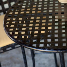 Pemberly Row 3 Piece Iron Patio Bistro Set, Round 30 in Table, Antique Black Finish, Wrought Iron Construction, All-Weather UV Resistant, Outdoor Table and Chair Set for Patio or Garden Use