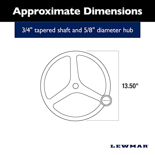 Lewmar Power Grip Boat Steering Wheel 13.5" Black