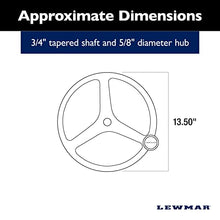 Lewmar Power Grip Boat Steering Wheel 13.5" Black