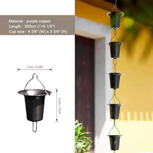 YUSIWOAL Rain Chain, Home Garden Patio Decoration Rainwater Collector Chain, Outdoor Rain Bell(Style1,300cm (10ft))