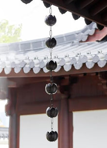 YUSIWOAL Petal Shape Rain Chain Gutter, Outdoor Decorative Eaves Drainage, Adjustable Purple Copper Downspout Alternative(Style2,200cm (78 3/4)