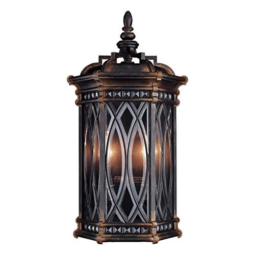 Fine Art Lamps 611881, Warwickshire Outdoor Wall Pocket Sconce Lighting, 120 Total Watts, Patina