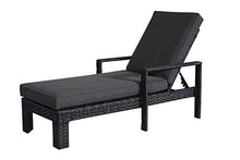 Teva Furniture Bora Bora Two-Tone Wicker Rattan Chaise Lounge Grey