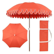 IRTGFHJE Patio Umbrella 6.6-Foot Beach Umbrella Fringe Sunshade