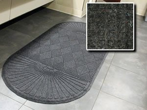 FloorGuard Heavy Duty All Purpose Entrance Mat Diamond 4' x 20' Charcoal