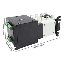 Generator Transfer Switch PC Isolated 2in 1out Dual Power Automatic Transfer Switch AC400V(Gray)