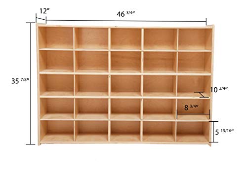 Contender 25 Cubby Birch Plywood Storage Cabinet No Bins