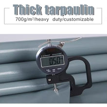 FENGZEQUAN Heavy Duty Outdoor Curtain PVC Plastic pergola Cover with Zipper, Gray Transparent Tarpaulin Side Panels, Anti-Aging Insulation Soft, Low Temperature Resistant(H3xL10m/H9.8xL32.8ft)