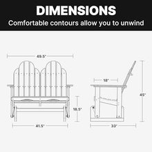 Wildridge Classic Adirondack Glider Cardinal Red