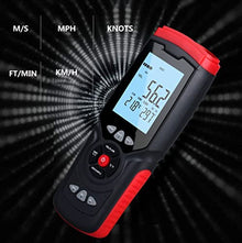 XARONF Anemometer Measures Wind Speed Wind Flow Wind Temperature Air Flow Velocity Meter with Backlight MAX MIN AVG