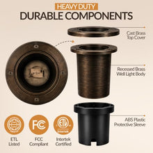 Top Notch Co In-Ground Well Light Fixture (4, Oil Rubbed Bronze)