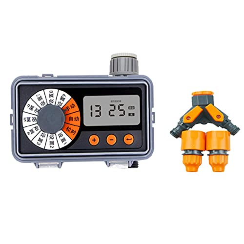 Digital Water Timer Electronic Solenoid Valve Irrigation Controller with Rain Delay for Auto/Manual Garden Watering Water Timer (Color : D) (E)
