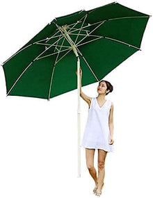 Housewares Sun Parasol Umbrella Garden Outdoor Parasol with Push Button Tilt and Crank,Patio Umbrella for Balcony Table, Deck, Backyard, Swimming Pool, Garden (Color : Blue) (Green)