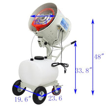 WYDDDARY Industrial Misting Cooling Spray Fan Hand Push Misting Fan Humidification and Watering with Single Motor and 60L Water Tank 110V