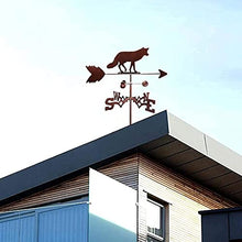 Weather Vanes Wild Fox Silhouette Weathervane Stainless Steel with Anti-Rust Coating Wind Direction Indicator Weathercock for Outdoor Animal Decor Craft