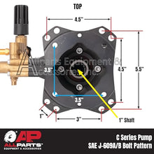 90034 Simpson AAA Horizontal Triplex Plunger Replacement Pressure Washer Pump Kit, 4.0 GPM @ 4400 Max PSI with 1" Hollow Shaft, Includes Siphon Tube and Hardware