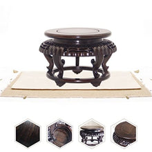 Heavy-Duty Potted Plant Standing Supports Wooden Vase Base Solid Wood Round Display Stands Indoor Living Room Bonsai Potted Fish Tank Base Ornaments Decoration Plant Container Base (Size : 7.28in) ( )