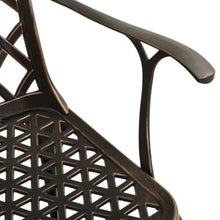 NLQMSU 5-Piece Cast Aluminum Bistro Set Bronze Round Table